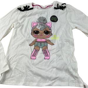 Girls' L.O.L. Surprise! Remix Off-White Lace-Up Sweatshirt - Size XL - NWT
